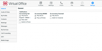 Virtual Office General Settings