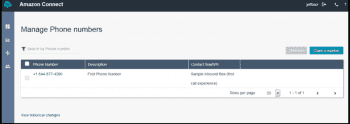 Amazon Connect Phone Number Management