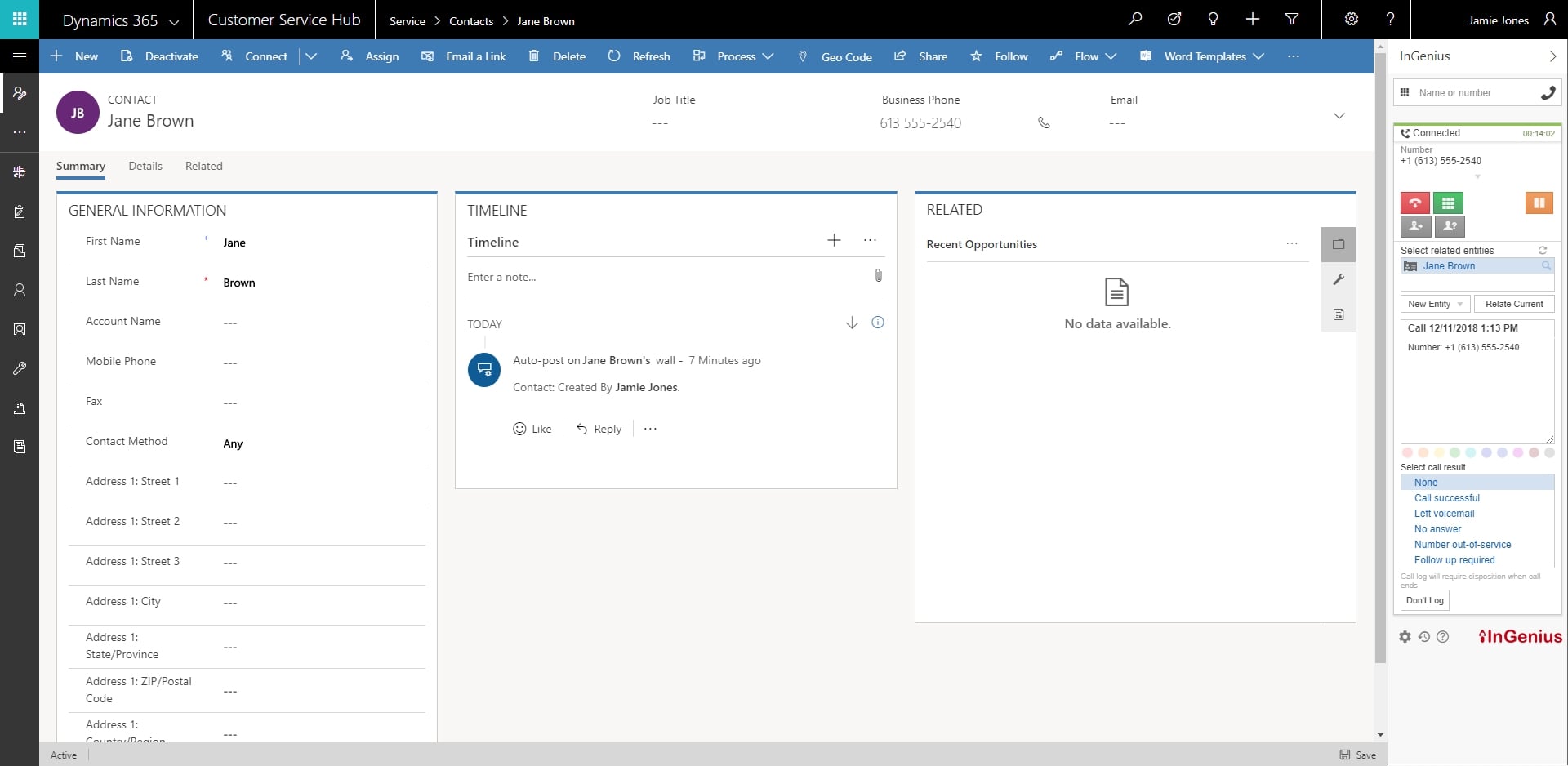 Avaya Microsoft Dynamics 365 Integration