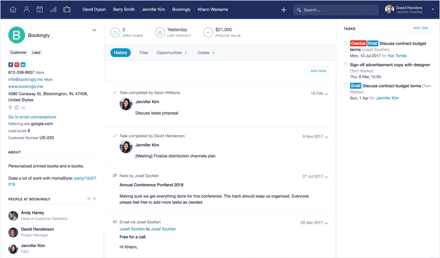 CapsuleCRM overview