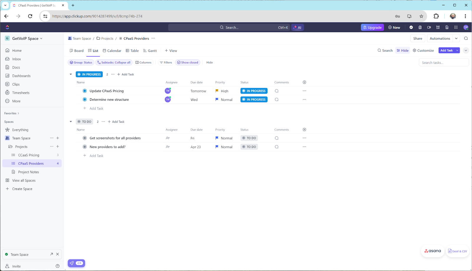 ClickUp review by GetVoIP