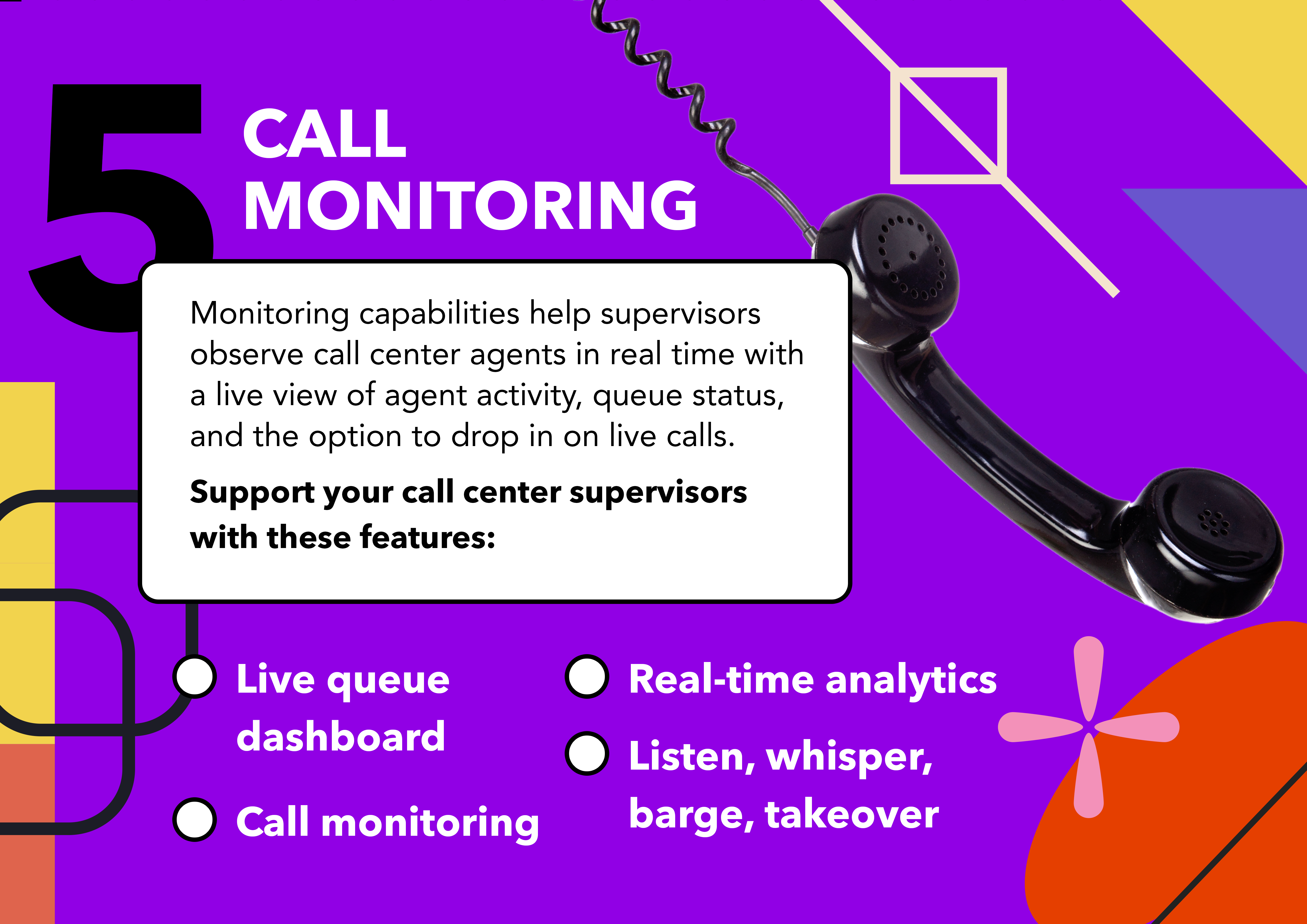 Contact center software requirements checklist - call monitoring