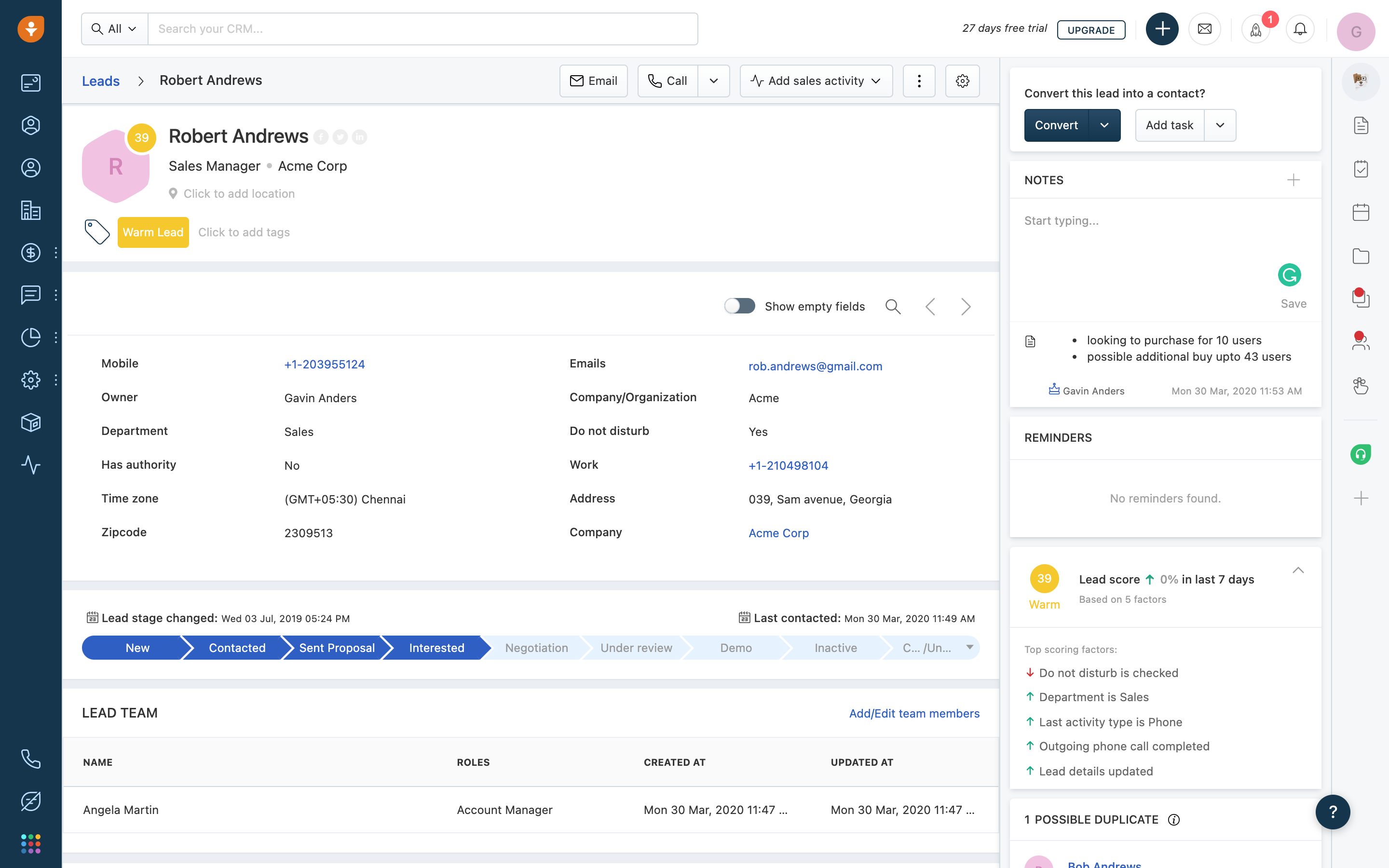 Freshsales overview