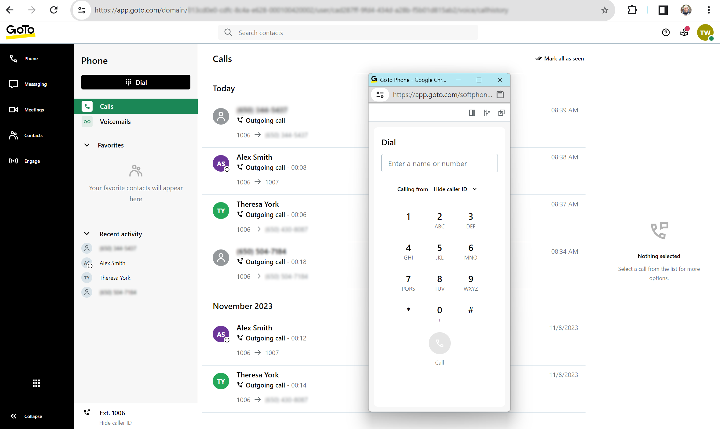 GoTo Connect Live Call