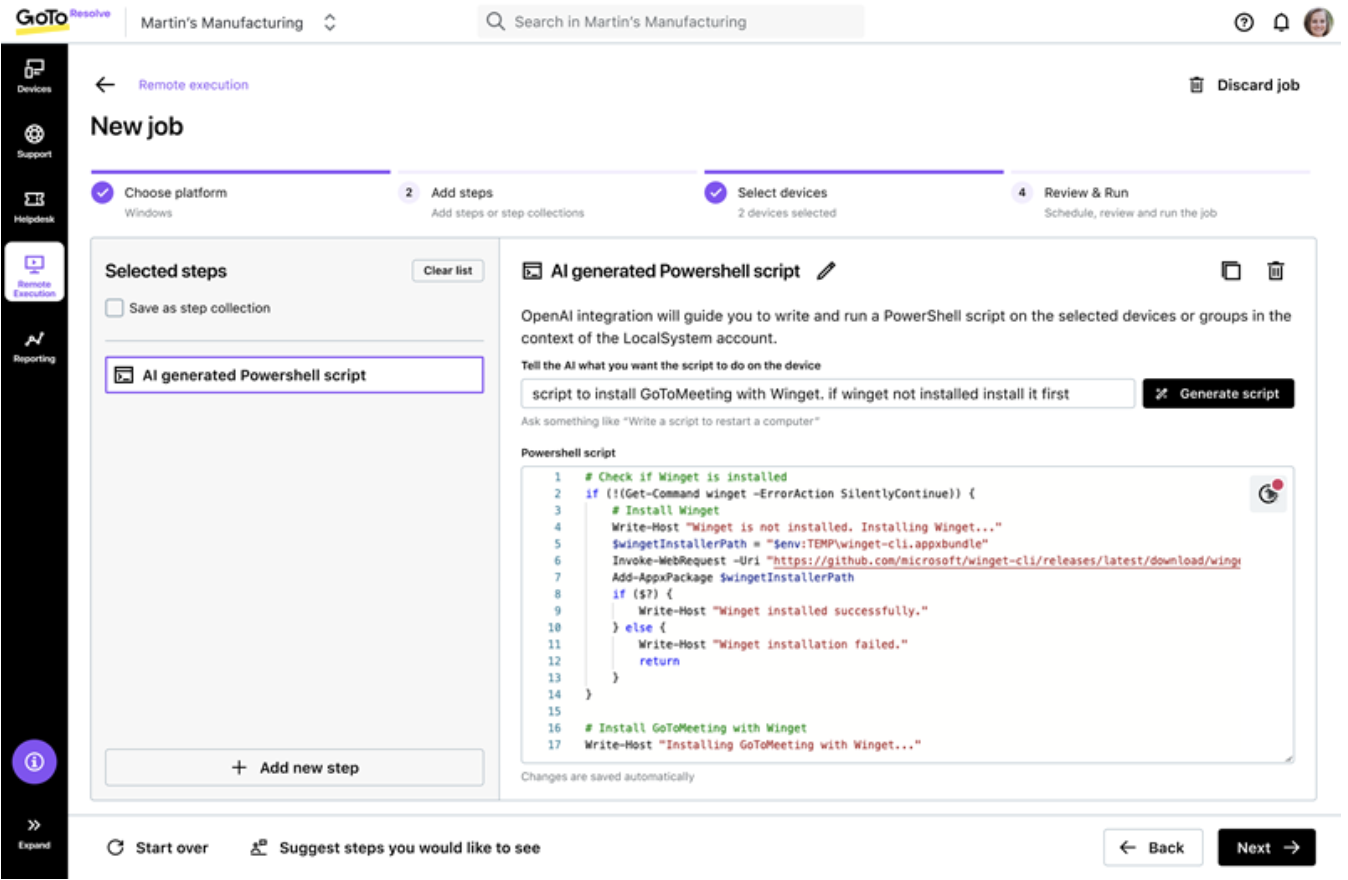 GoTo Script Generator