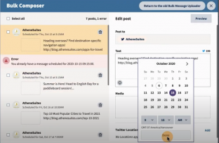 Hootsuite bulk scheduling