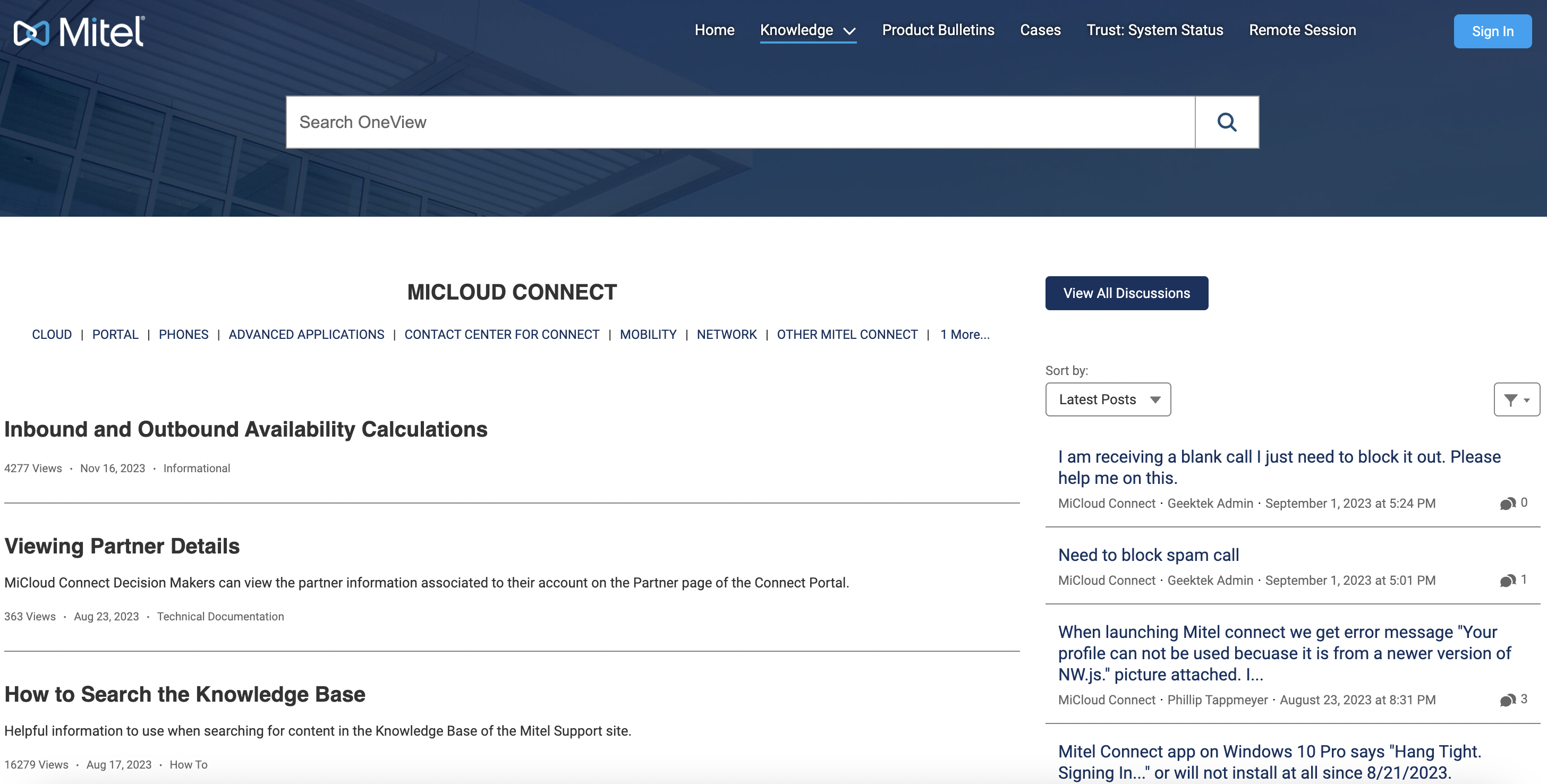 Mitel community