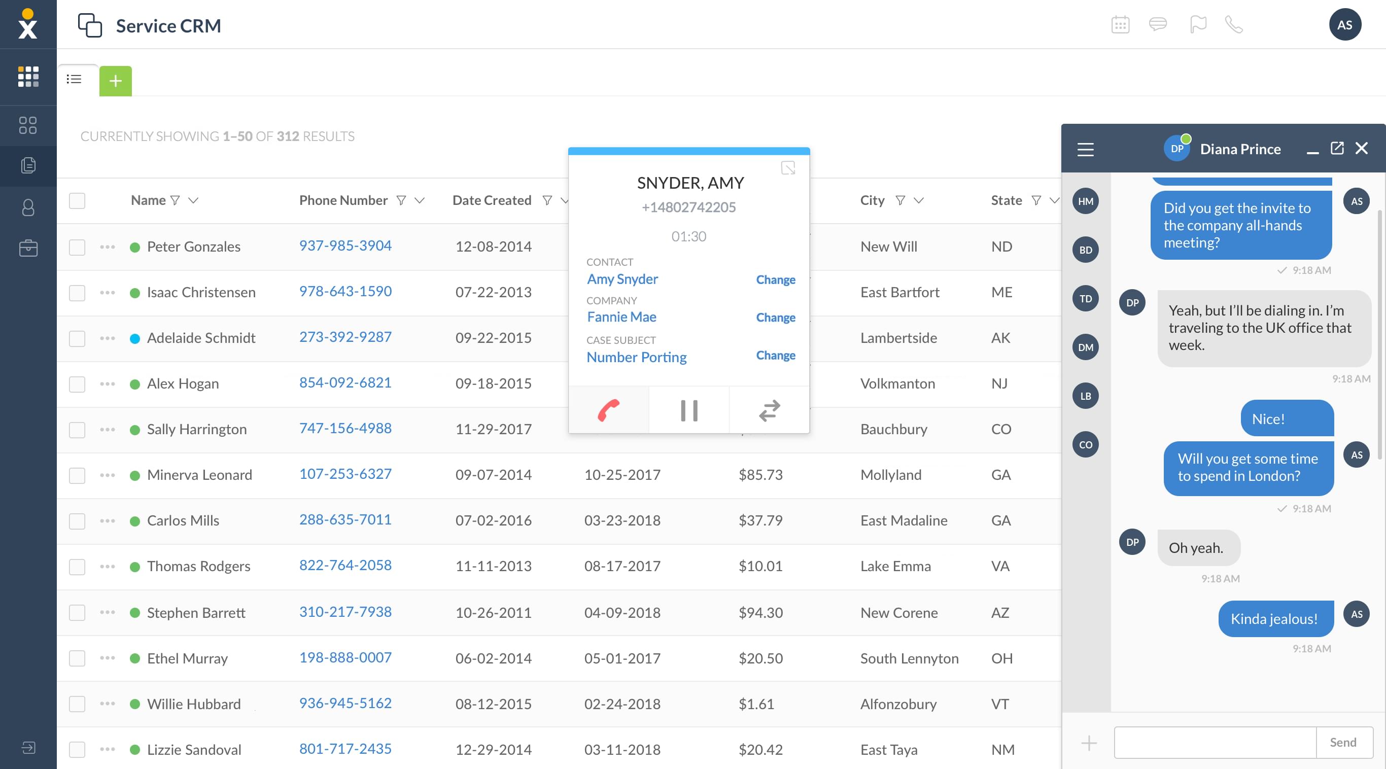 Nextiva CRM with Call Pop