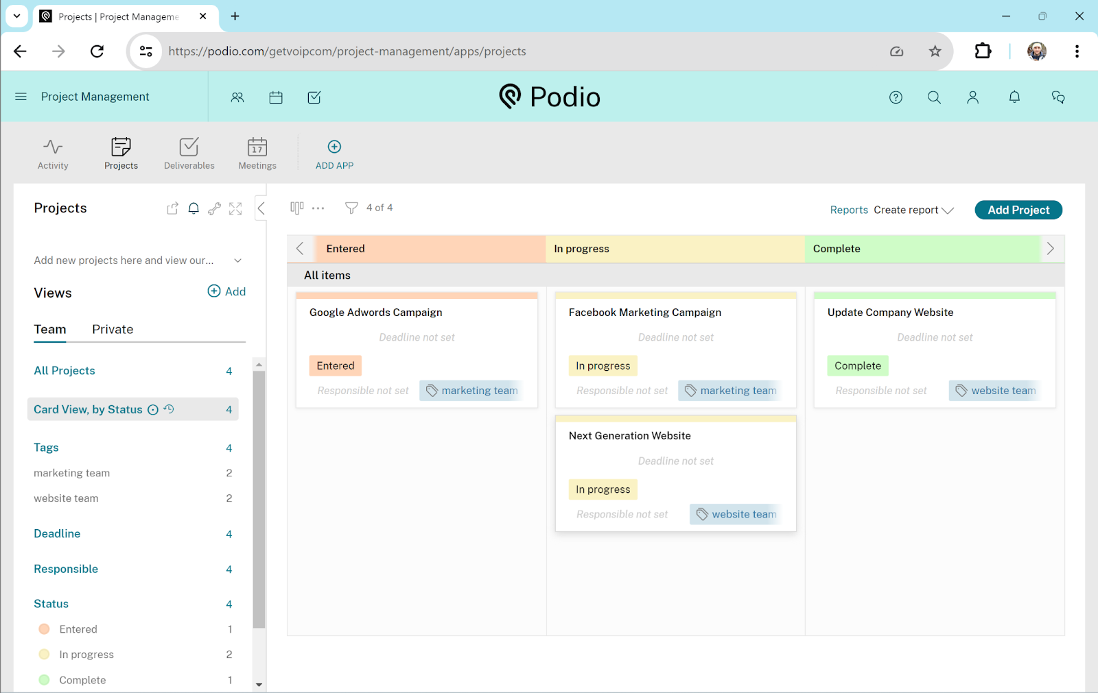 Podio review by GetVoIP