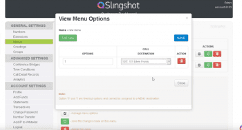 Menu Options