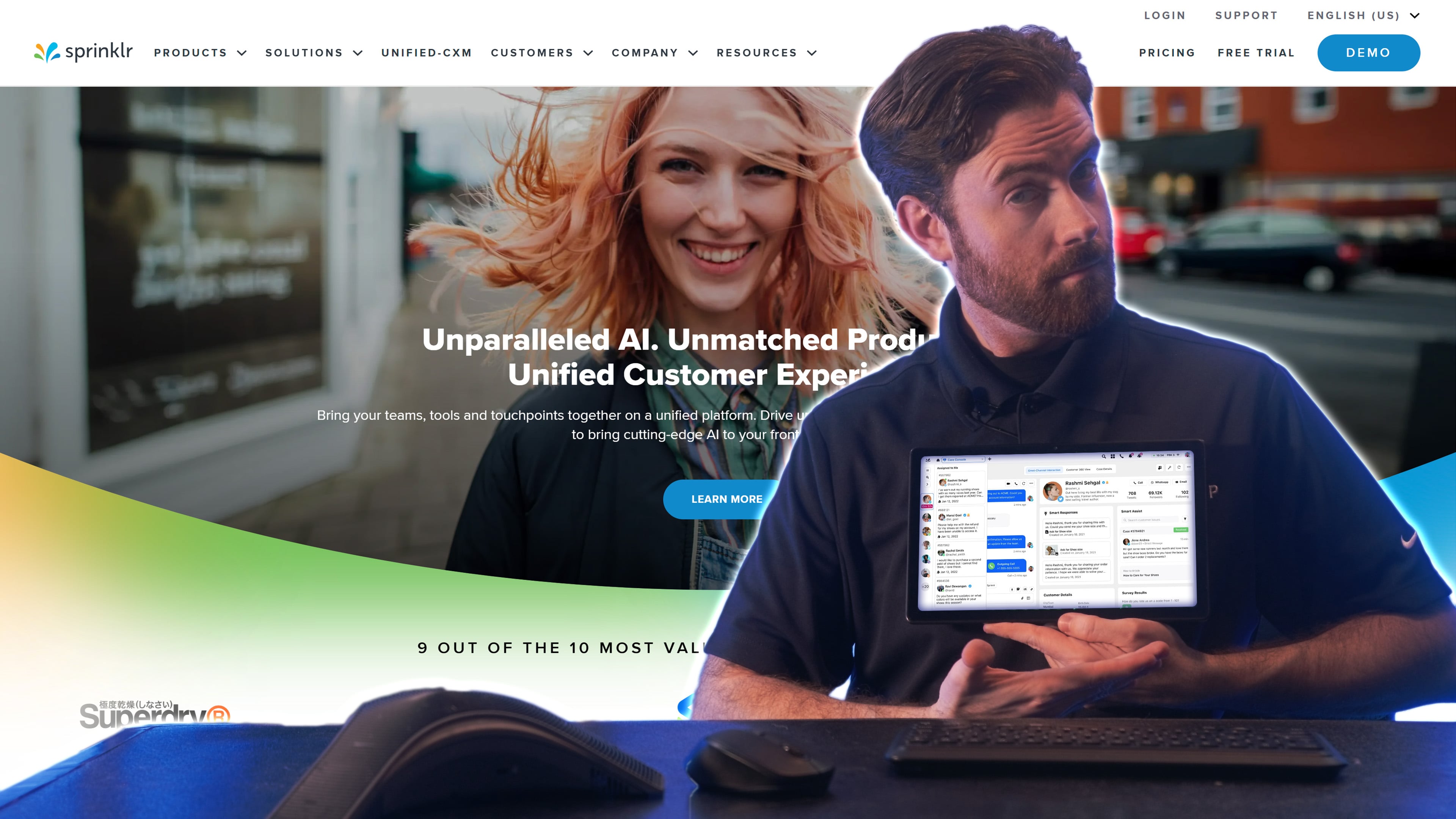 Nate Reviews Sprinklr (Clear Background)