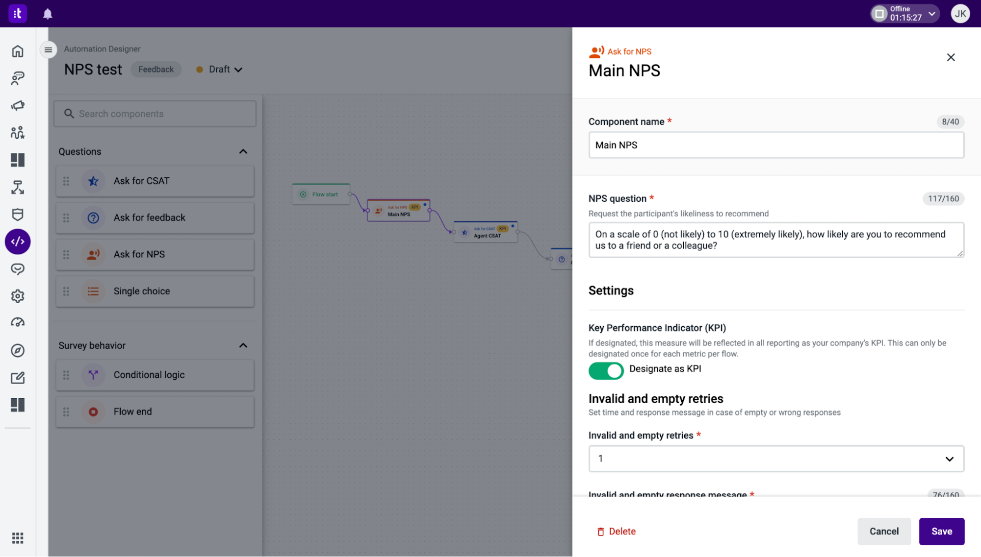 Talkdesk WFM Customer Survey