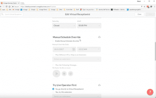 Virtual Receptionist Settings