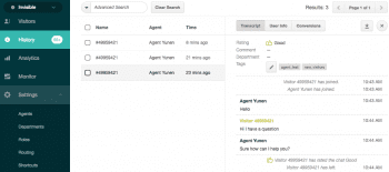 Zendesk Chat Chat History