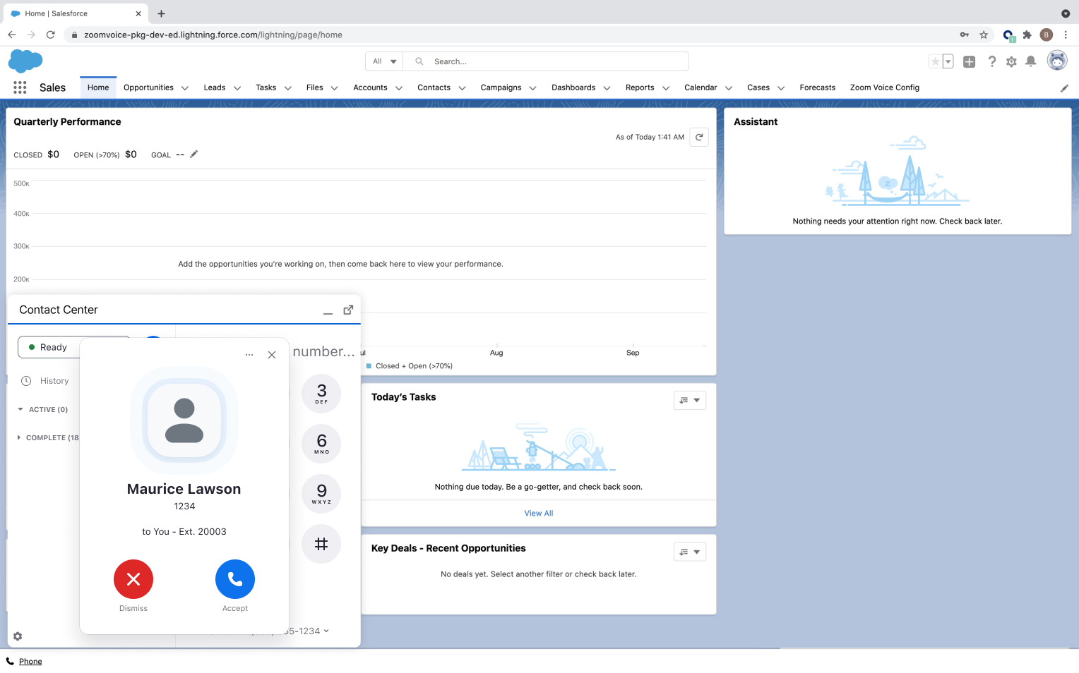 Zoom Phone salesforce integration