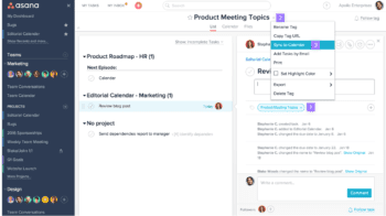 Asana Product Meeting Topics