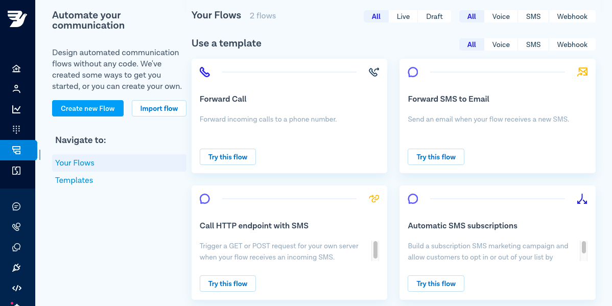 Bird flow builder
