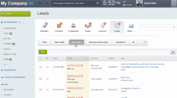 Leads Activity View