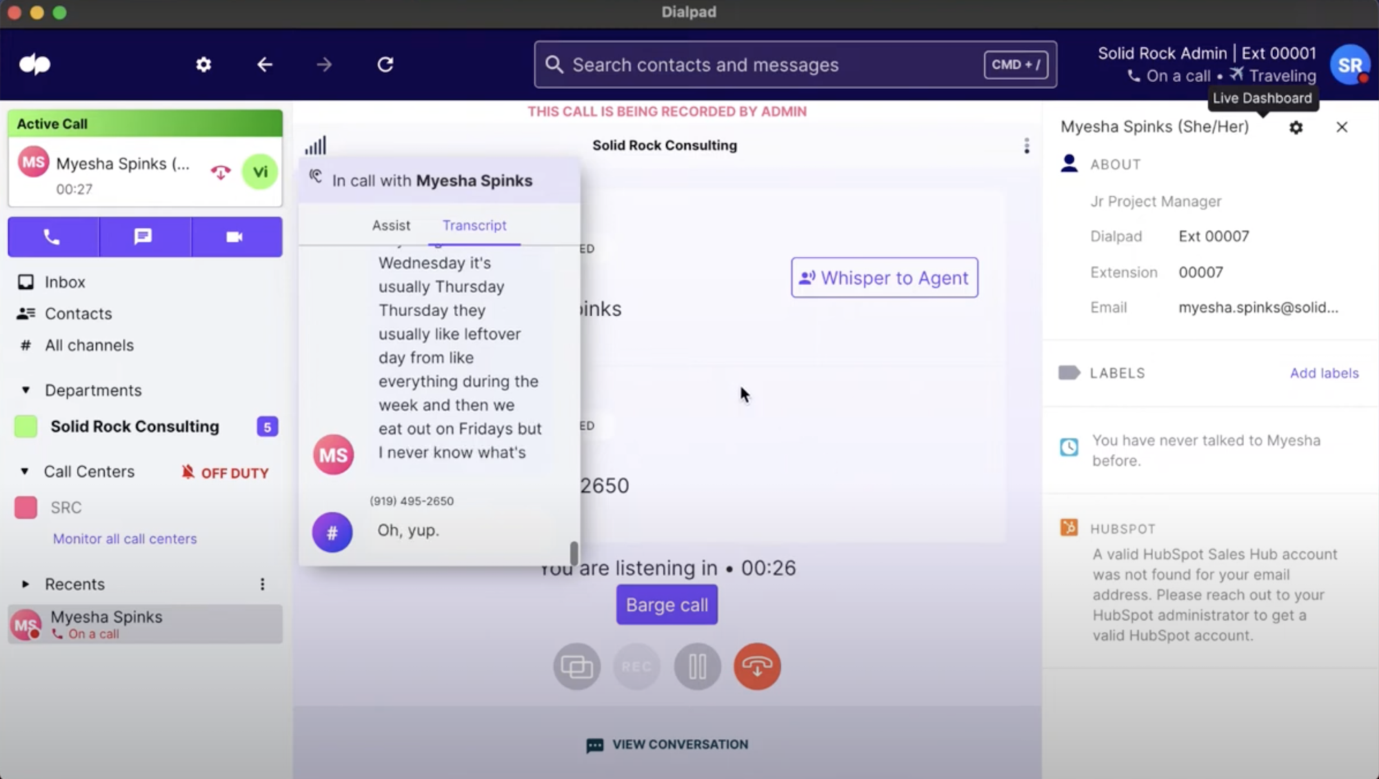 call monitoring agent coaching
