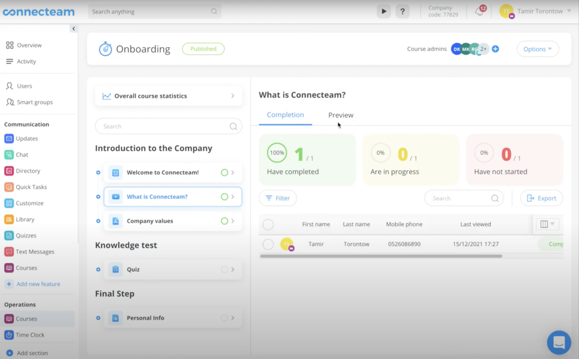 connecteam WFM app