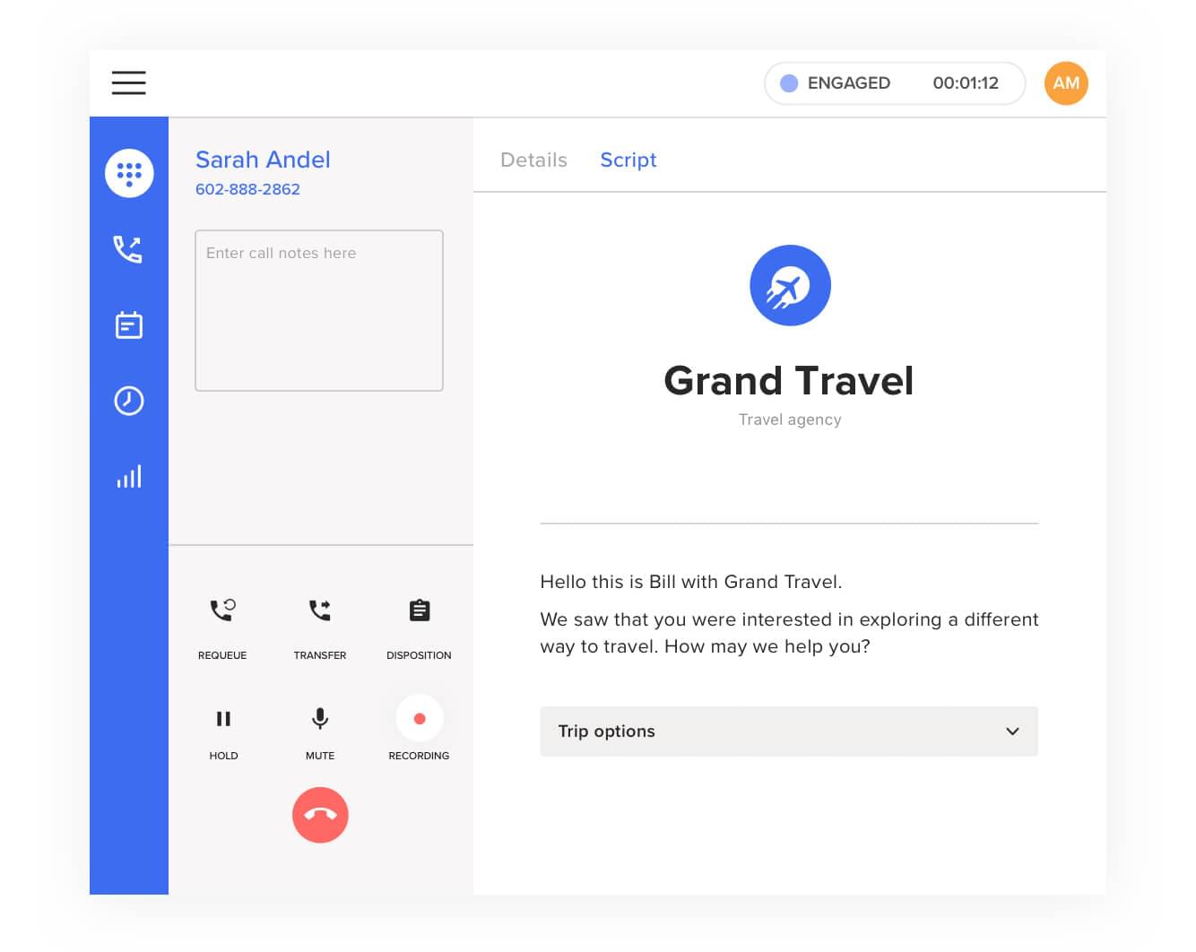 customized scripts in ringcentral