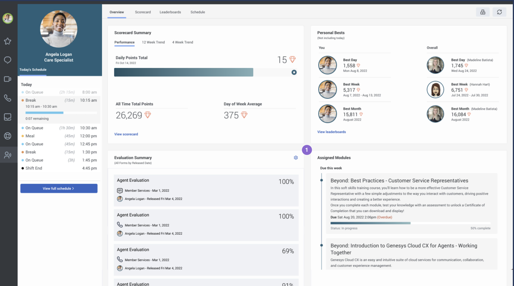 genesys wfm agent evaluation