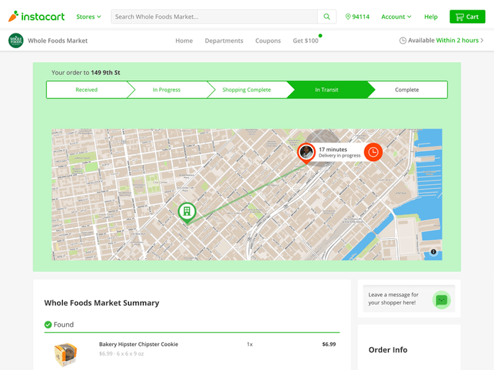Live Order Tracking CX