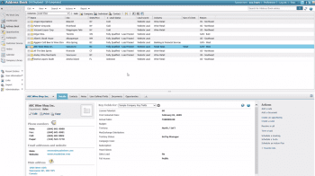 Address Book Filtered Results View