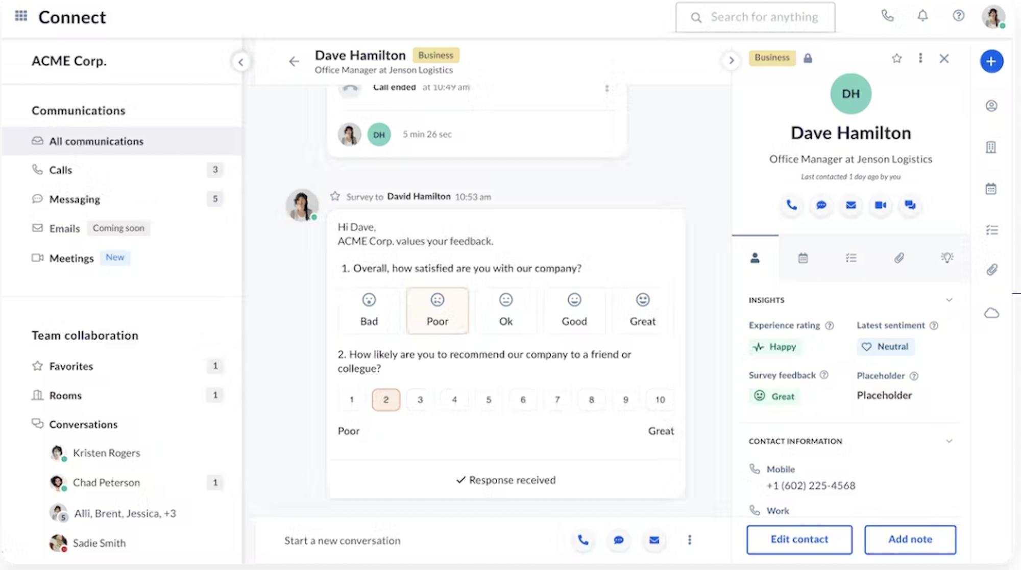 nextiva customer overview AI
