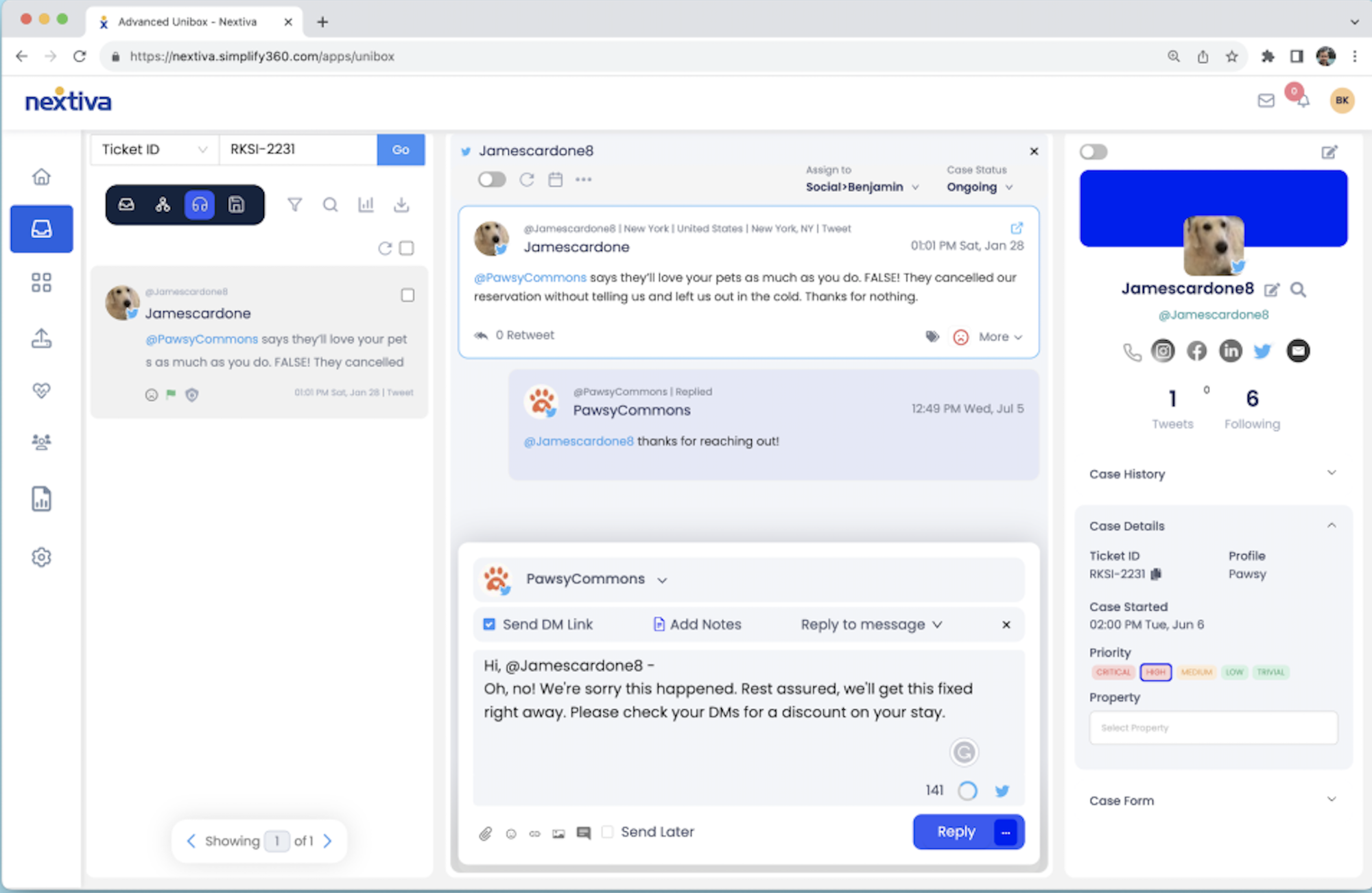 nextiva social media integrations