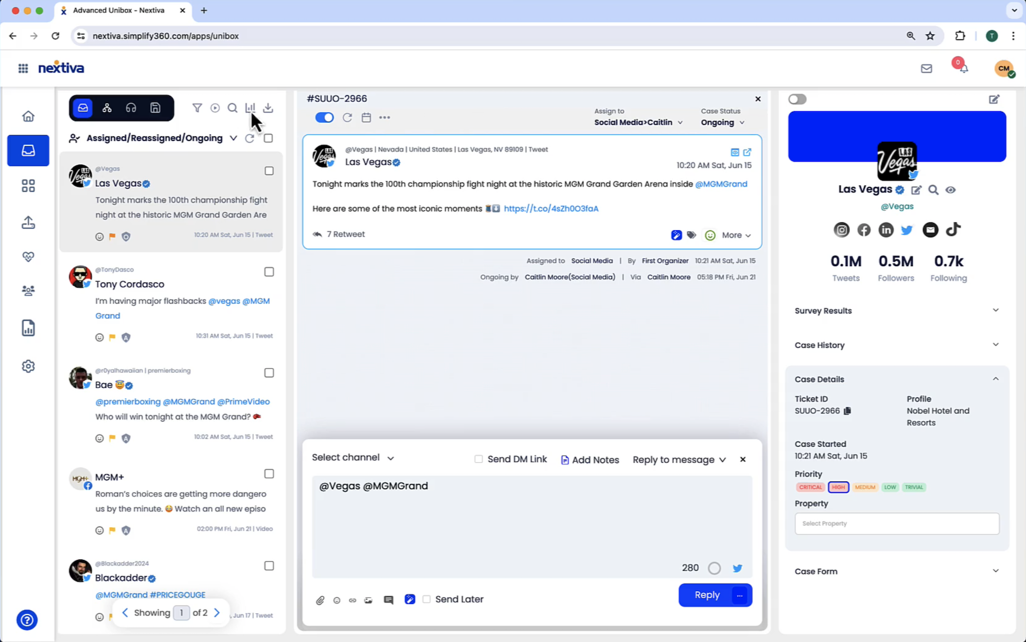 nextiva social media management 2