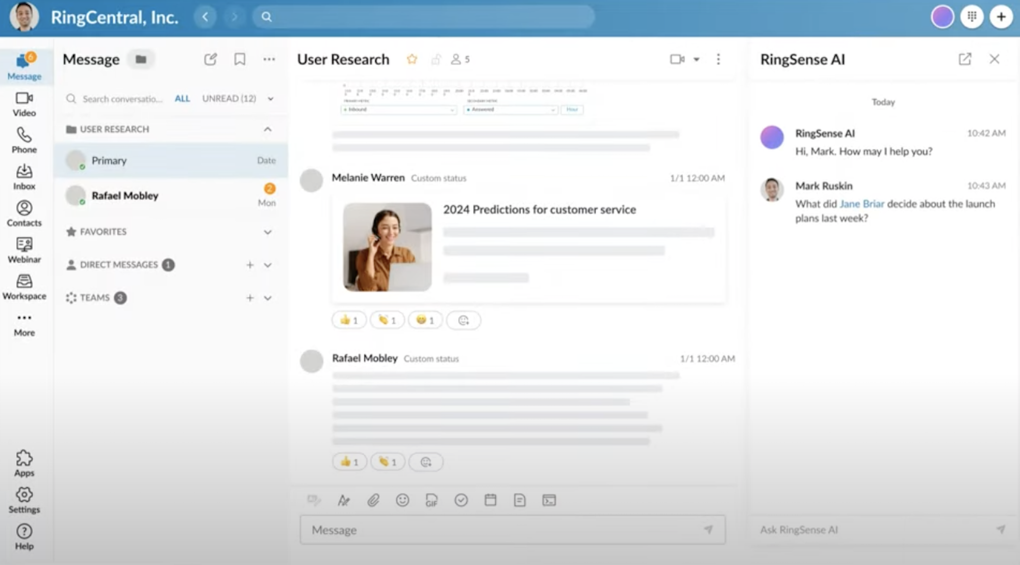 team chat ringcentral