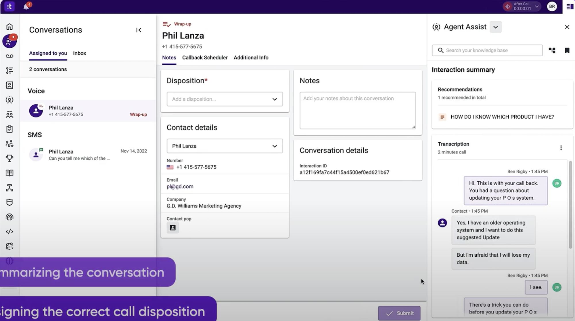 voice calling talkdesk